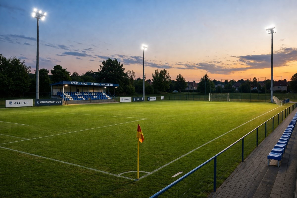 Oświetlenie boiska piłkarskiego