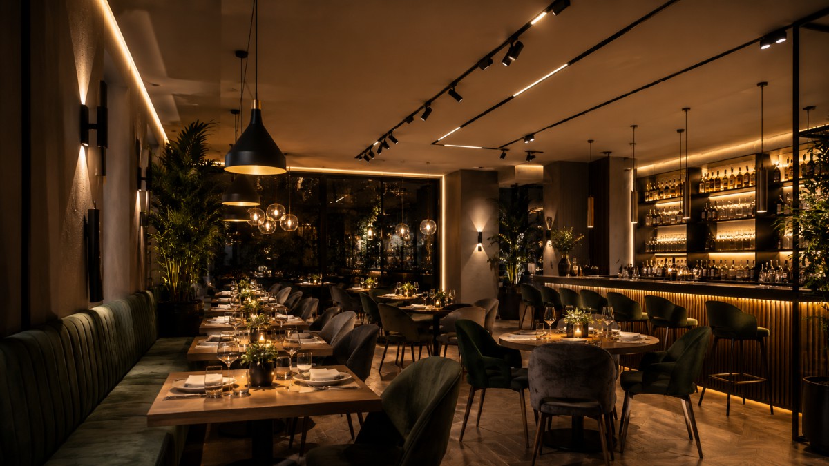 Nowoczesne oświetlenie do restauracji