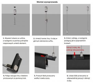 Montaż oświetlenia szynowego wiszącego
