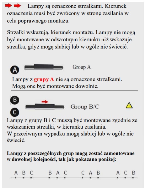 Podłączenie lamp magnetycznych 3-fazowych