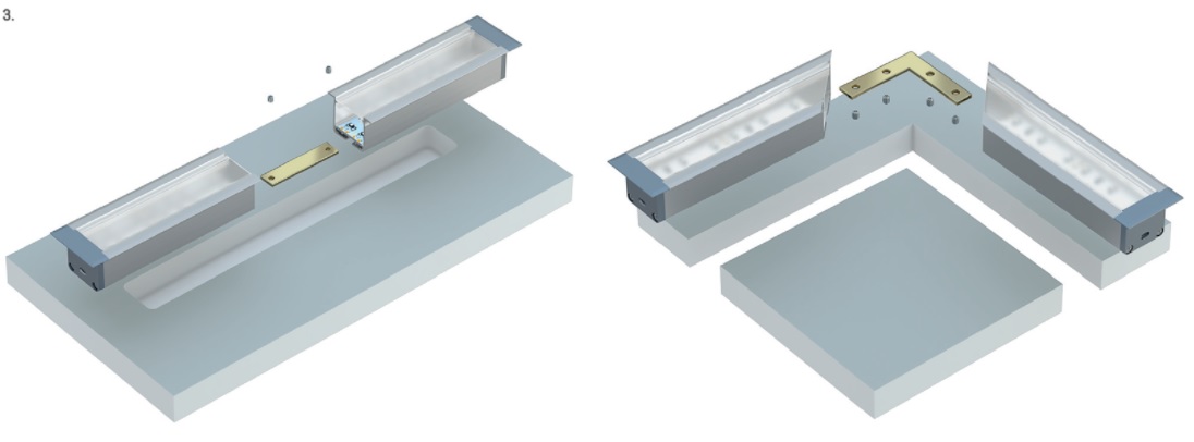 Profil LED inDileda łączniki montażowe