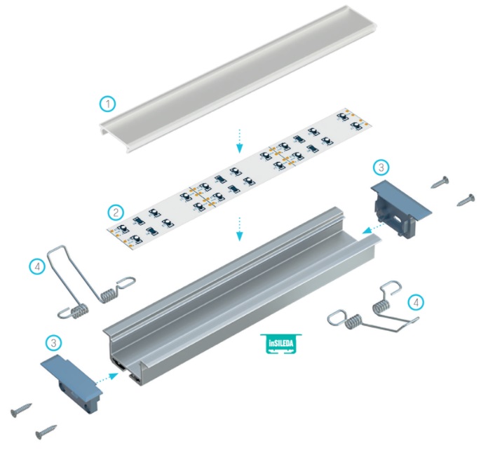 Profil LED inSileda akcesoria montażowe