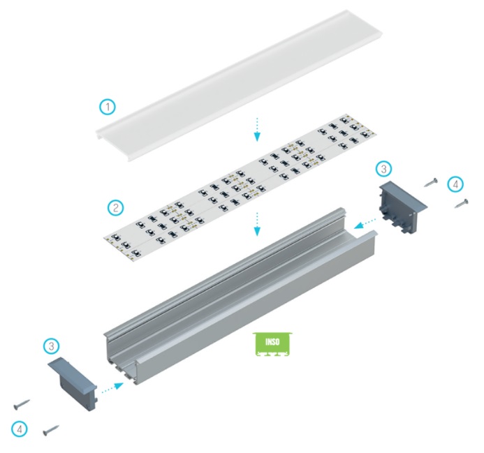 Profil LED Inso akcesoria montażowe
