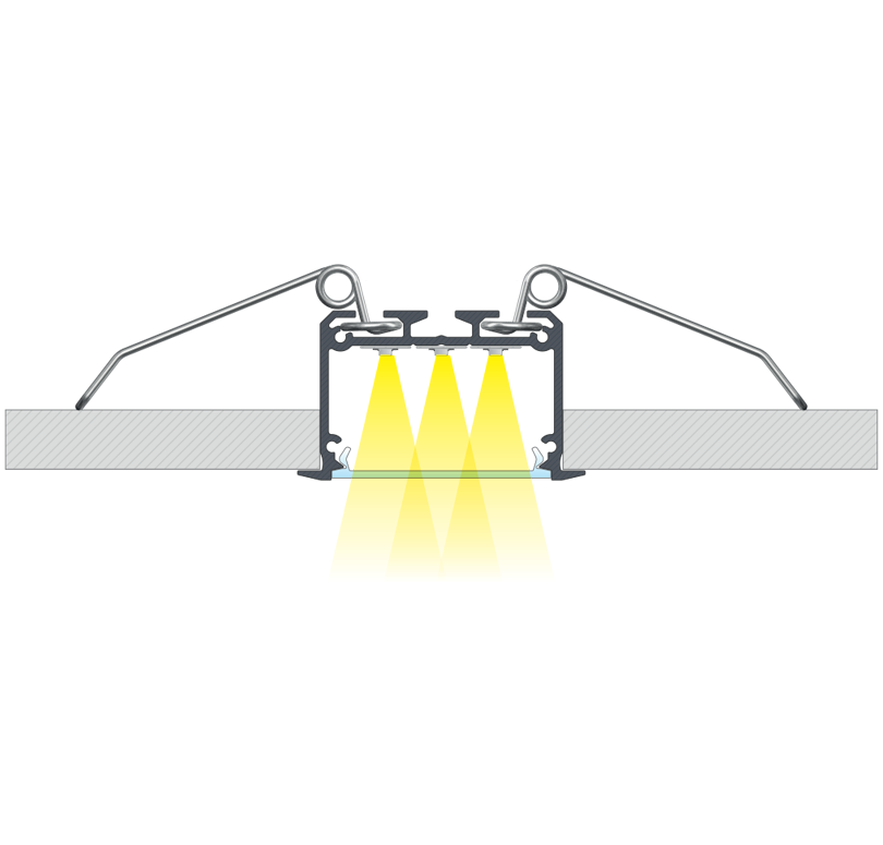 Profil LED Inso sprężyna montażowa