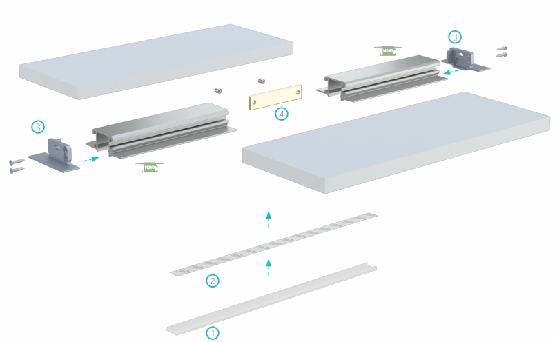 Profil LED Mono akcesoria montażowe