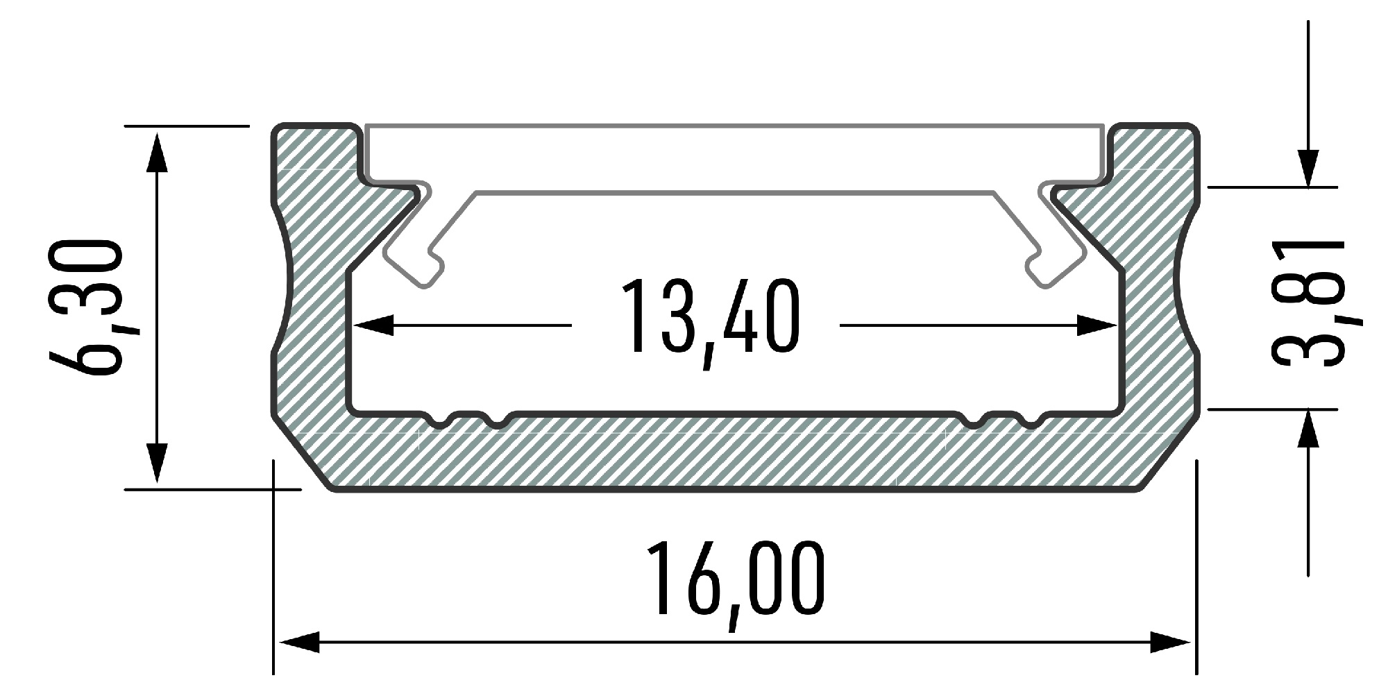 Profil LED Slim typ D