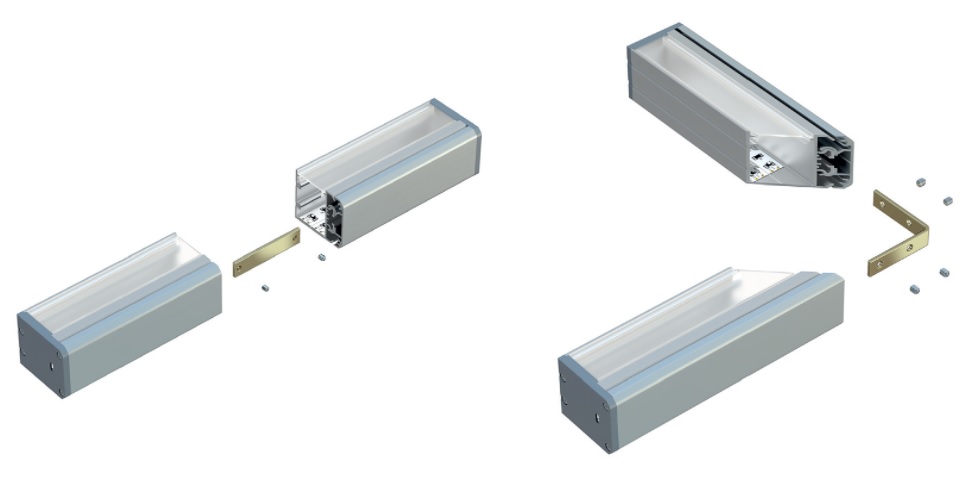 Profil LED Unico łączniki montażowe
