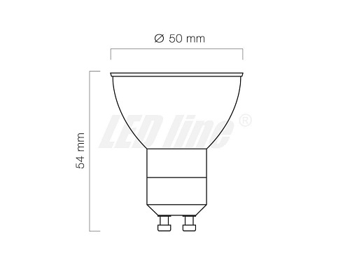 Żarówka LED line GU10 1W 230V czerwone światło 