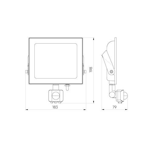 Naświetlacz LED LUMINO z czujnikiem 50W 5000lm neutralny
