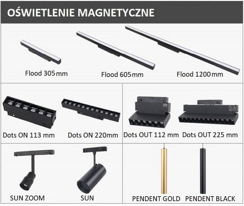 Reflektor magnetyczny M-LINE DOTS OUT 12W 3000K