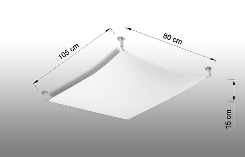 Plafon duży nowoczesny LUNA 2 2xG13 biały