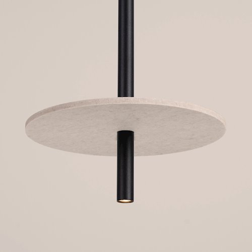 Lampa wisząca filcowa Feltro 1xG9 czarno-beżowa