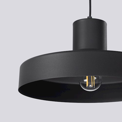 Lampa wisząca klasyczna Bilo 1xE27 czarna