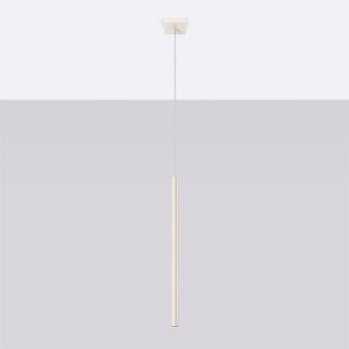 Lampa wisząca pojedyncza tuba Pastelo 1xG9 beżowa