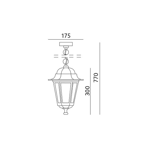 Lampa ogrodowa LO4105 Czarno-Złota