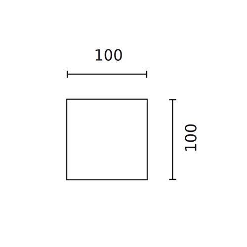 Kinkiet elewacyjny LED 2x3W Cube Lite 10x10 cm IP65 brąz