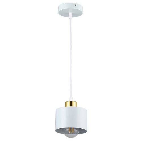 Lampa wisząca Loft 1xE27 Elena biała-złota