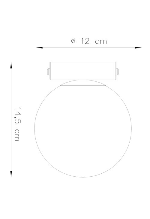 Lampa sufitowa mleczna kula YOLI 1xG9 biała