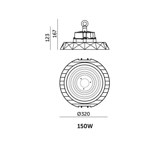 High Bay LED Anica 150W 90st 27000lm 4000K