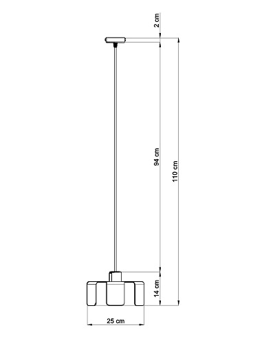 Lampa wisząca awangardowa TULIP 1xE27 czarna