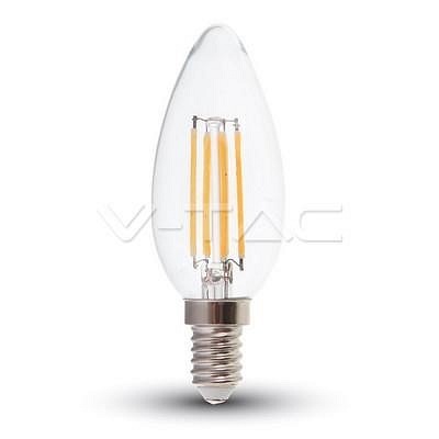 Żarówka LED V-TAC 4W Filament E14 Świeczka VT-1986 2700K 400lm