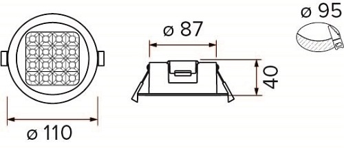 Panel LED 10W bryzgoszczelny