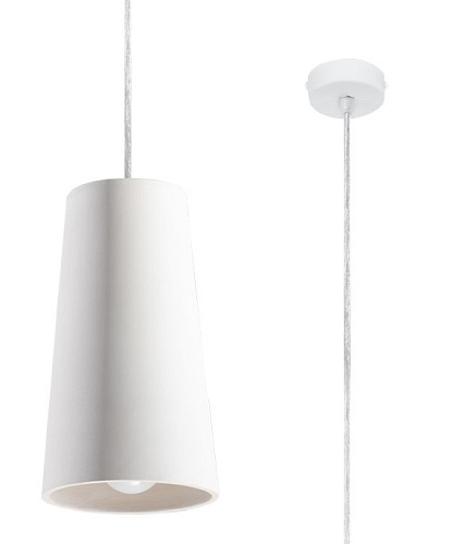 Lampa wisząca ceramiczna biała GULCAN 1xGU10