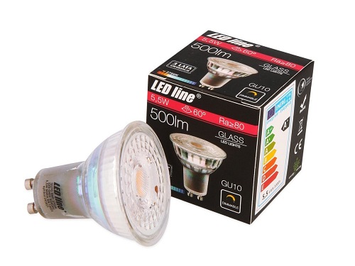 Żarówka LED line GU10 220~240V 5,5W 500lm 60° 2700K ściemnialna