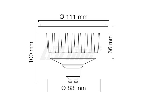 Żarówka LED ES111 GU10 230V 15W 900lm 8° LED line® - biała dzienna