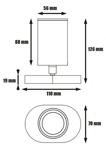 kinkiet led gu10 bialy