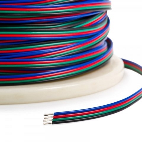 Przewód / kabel do taśm LED RGB - TLWY 4x0,35 - 1m