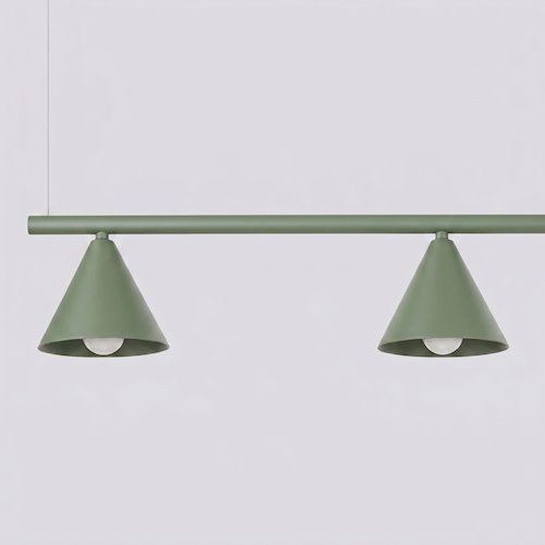 Lampa wisząca Nox 4-punktowa 4xE14 zielona oliwkowa