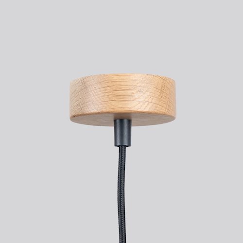 Lampa wisząca betonowa Mab 1xE27 szara/naturalne drewno
