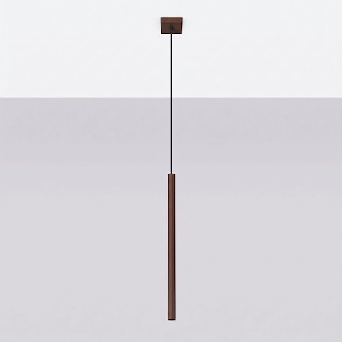 Lampa wisząca pojedyncza tuba Pastelo 1xG9 brązowa