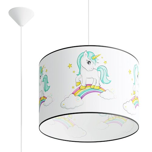 Lampa wisząca dziecięca Unicorn 40 1xE27 wielokolorowa