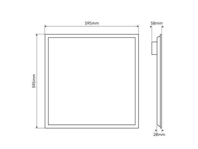 Panel LED 60x60 Prime 40W 4800lm 0-10V Backlit 4000K