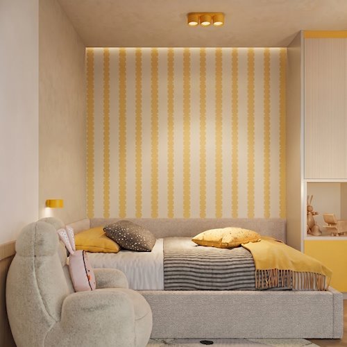 Lampa sufitowa podwójna tuba Modo 2xGx53 żółta