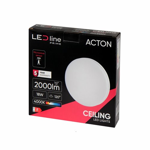 Plafon LED z czujnikiem IP54 okrągły Action 18W 4000K