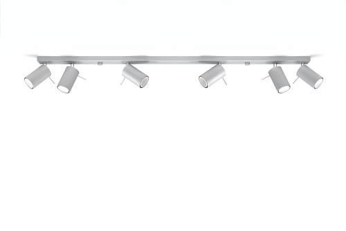 Lampa sufitowa 118cm z 6 reflektorami RING GU10 Szara