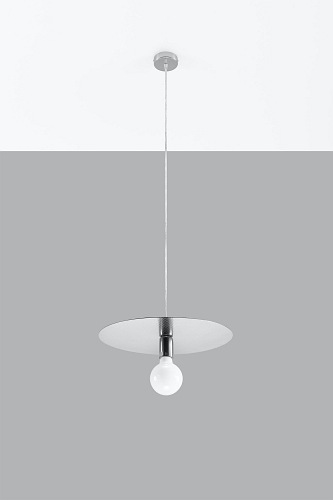 Lampa wisząca metalowa FLAVIO inox 1xE27