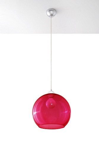 Lampa wisząca czerwona kula BALL 1xE27