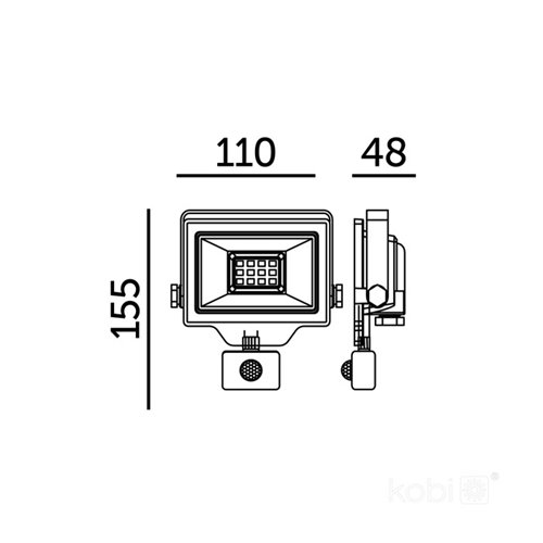 Naświetlacz LED z czujnikiem 20W Delyo 1600lm Neutralny