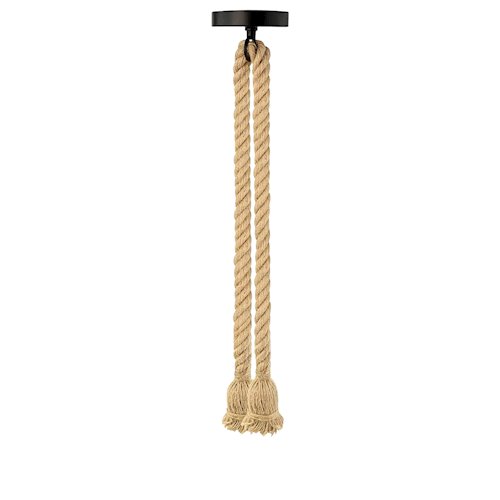 Lampa wisząca sznur 2xE27 120cm czarna podsufitka