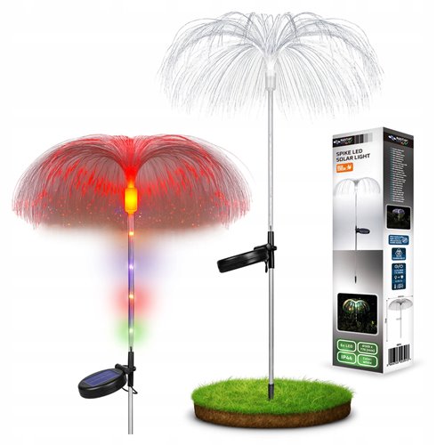 Lampa solarna LED RGB wbijana Meduza 77cm