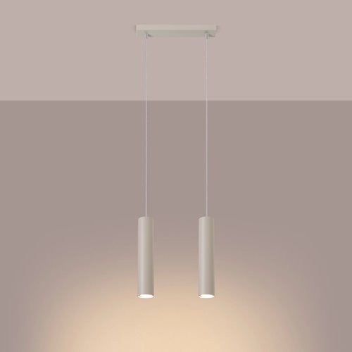 Lampa wisząca podwójna Lagos 2xGU10 listwa beżowa