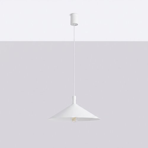 Lampa wisząca stożkowy klosz Nox 40cm 1xE27 biała