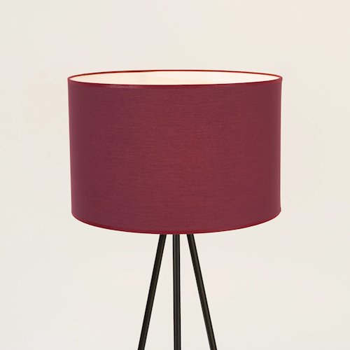 Lampa podłogowa z abażurem Nevia 1xE27 burgundowa