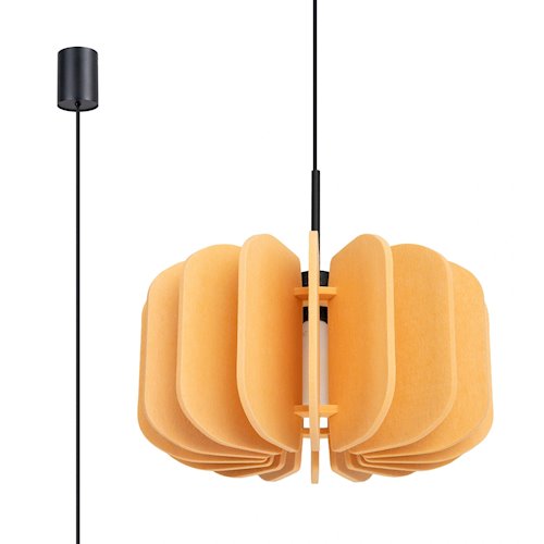 Lampa wisząca filcowa Mula 45 CM 1xE27 żółta