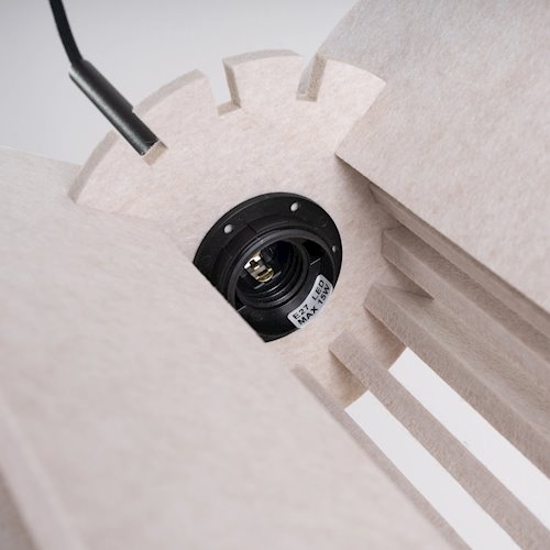 Lampa wisząca filcowa Mula 27cm 1xE27 beżowa