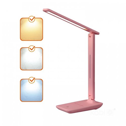 Lampka biurkowa LED Noblite 7W CCT różowa